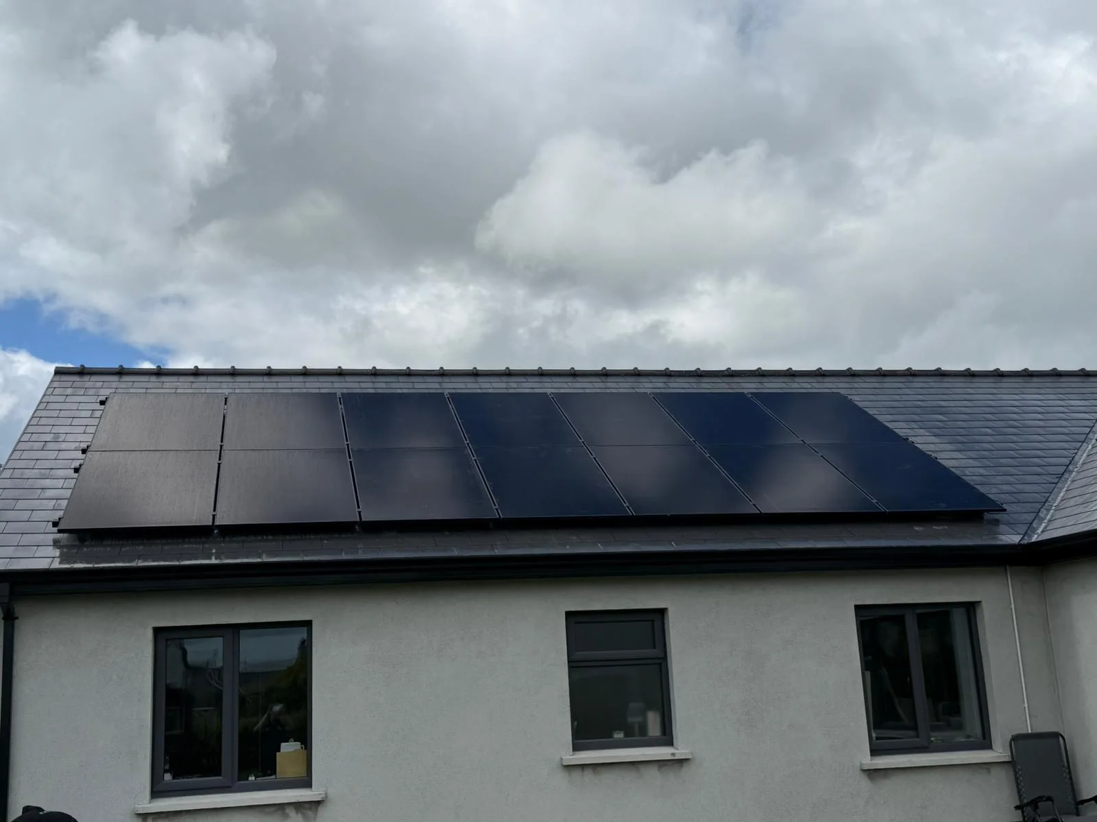 Solar PV panels installed on a home in County Mayo